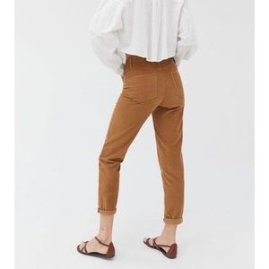 High rise corduroy pants